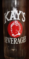 Kays H J Karo Victoria Texas ACL painted soda bottle w picture of baby girl 1949