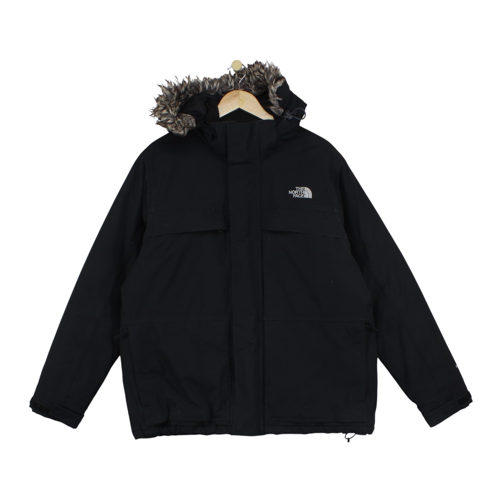 Abrigo Parka North Face Hyvent Para Hombre Talla L Negro Con Capucha Aislante Invierno