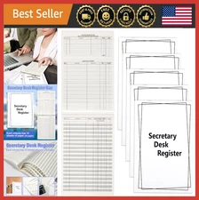 5pc Checkbook Transaction Registers 6.4x8.25" Office Deskbook Organizer