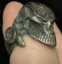 Demonic Alien Skull Biker Ring Size 10-US 