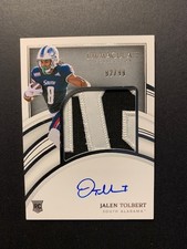 2022 Panini Immaculate Jalen Tolbert RPA Rookie Patch Auto SP 92/99 Cowboys RC