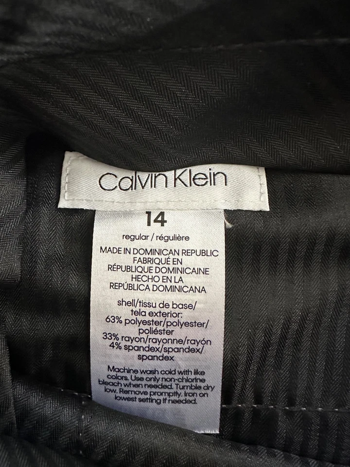 EUC Boys Size 14 Gray Calvin Klein Dress Pants 28x27 Straight Leg - Image 4 of 4