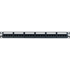 PANDUIT Mini-Com Modular Jack Cat-6 24 Port Patch Panel Kit CPPKL6G24WBL