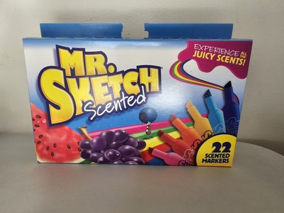 Mr. Sketch Scented Markers, Chisel Tip Marker, Assorted Colors, 22 Count