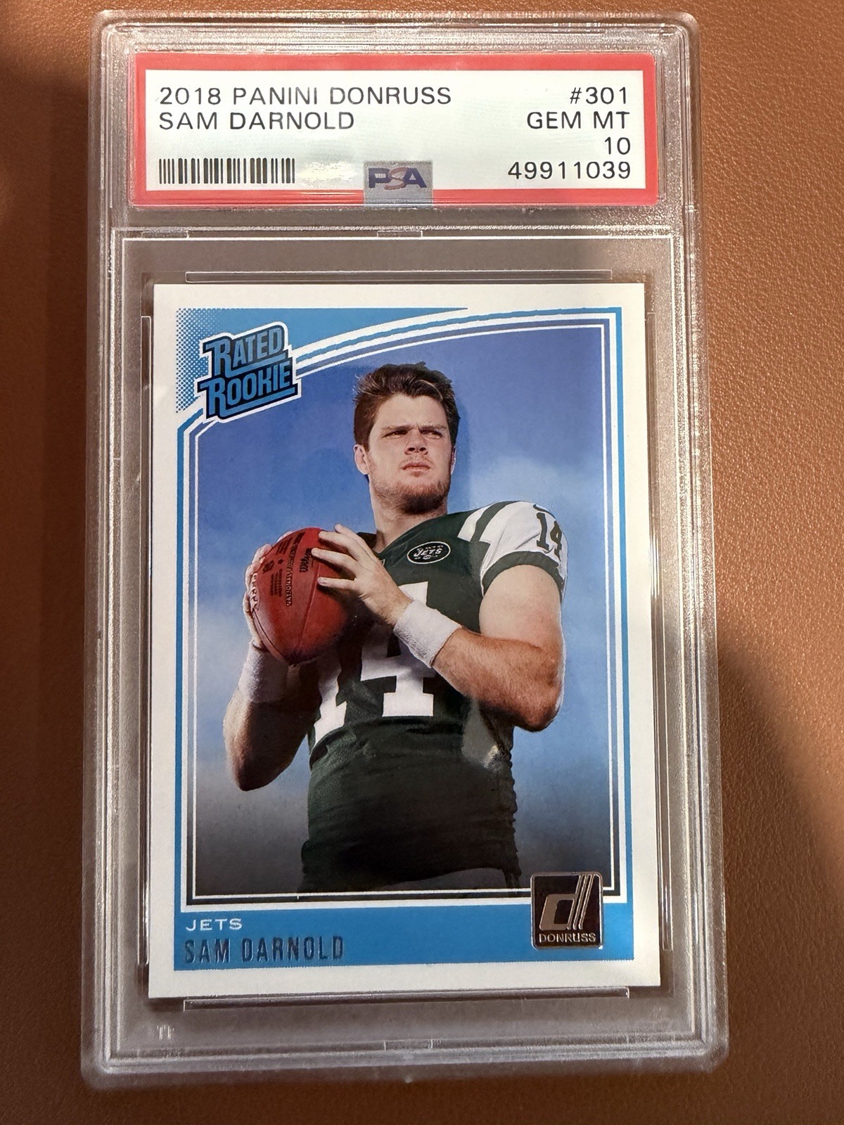 2018 Donruss Sam Darnold Rated Rookie RC #301 PSA 10 Gem Mint Seattle Hawks