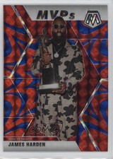 2019-20 Panini Mosaic MVPs Reactive Blue Prizm James Harden #296 0b7z