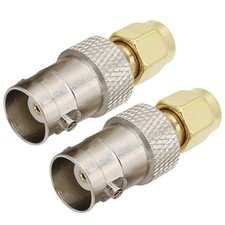 CESS SMA Male to BNC Female RF Coax 03: Female,2-Pack