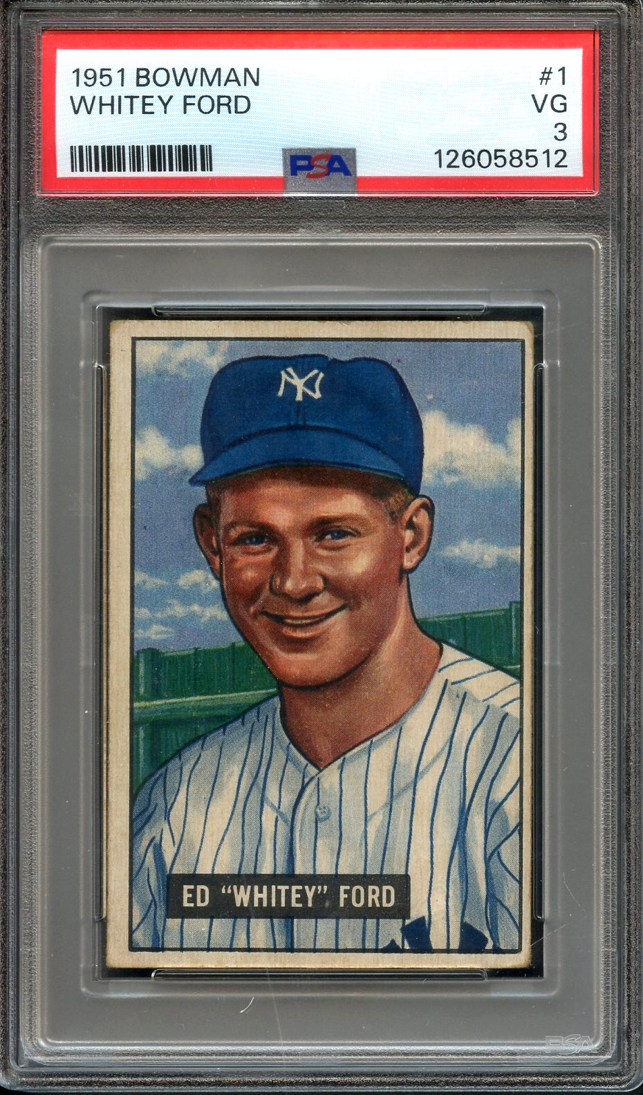 1951 Bowman #1 Whitey Ford RC PSA 3 HOF New York Yankees 8512