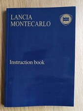 Lancia Montecarlo Instruction Book Manual