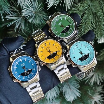 【緑澤】CASIO AMW-880D-3A Casio AMW-880D-3A | Ana-Digi Combination Men's Watch | Green Dial