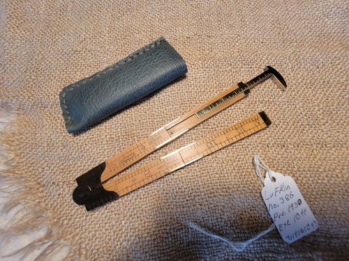 Righello tascabile vintage Lufkin n.386 pinza regola pre 1930 ecc. - Foto 12 di 21