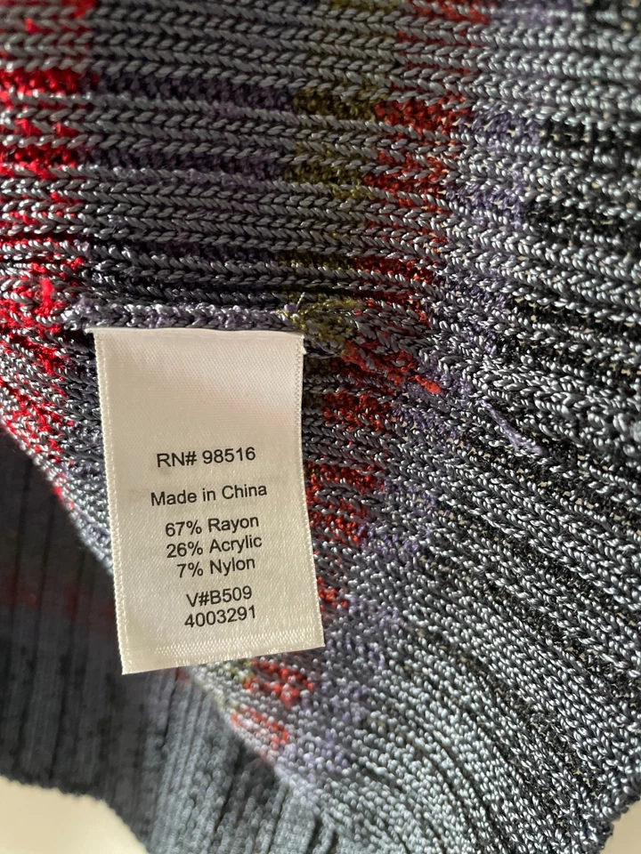 Cárdigan suéter Coldwater Creek para mujer multicolor a rayas manga 3/4 talla 2X Foto 4 de 4