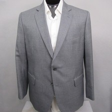 Stafford Mens Sport Coat 44R Gray Houndstooth Classic Fit Year Round