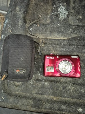 Nikon Coolpix L26 16.1MP Digital Camera 5x Optical Zoom Red SDCard&Case not work
