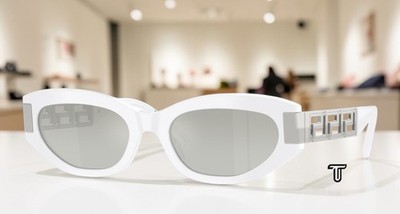 VERSACE VE4501 314 6V White Grey Mirror Gradient Silver 54 mm Women's Sunglasses