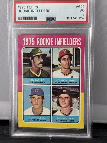 1975 Topps #623 Rookie Infielders Keith Hernandez RC Rookie PSA 3 VG