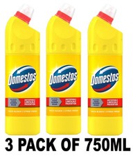 Domestos Thick Bleach Citrus Fresh Disinfectant Multi-Purpose Cleaner, 3x750ml 2.21 per litre