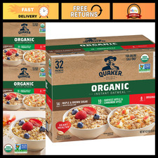Organic Instant Oatmeal Variety Pack - Non-GMO, 3 Flavors, 32 Individual Packets