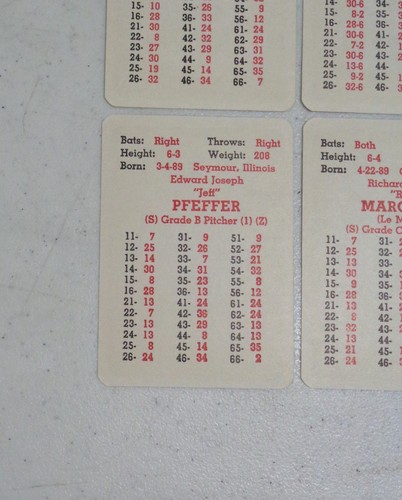 APBA Baseball großartige Teams der Vergangenheit Kartensets (GTOP) ~ Sie wählen - Bild 63 von 266