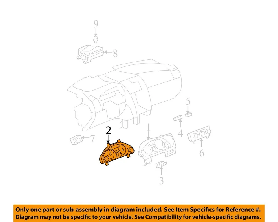 2011-2012 年 GMC Acadia 速度计仪表组仪表 22763016 A1DYF — 第 3/4 张图片