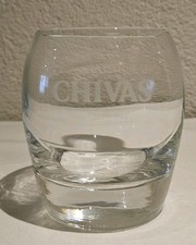 Chivas Regal Tumbler Whisky 6 Stück Gläser Bogen im Glas dicker Boden