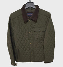 New Roundtree & Yorke Men's Quilted Midweigh Barn Jacket Green Size L
