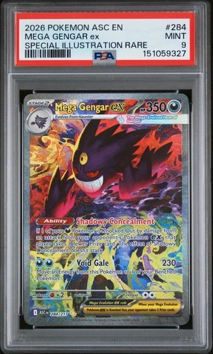 2026 POKEMON ASCENDED HEROES SPECIAL ILLUSTRATION RARE MEGA GENGAR EX PSA 9