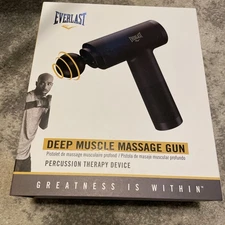 EVERLAST Beast Deep Muscle Massage Gun w/4 Heads Charging Cord Included