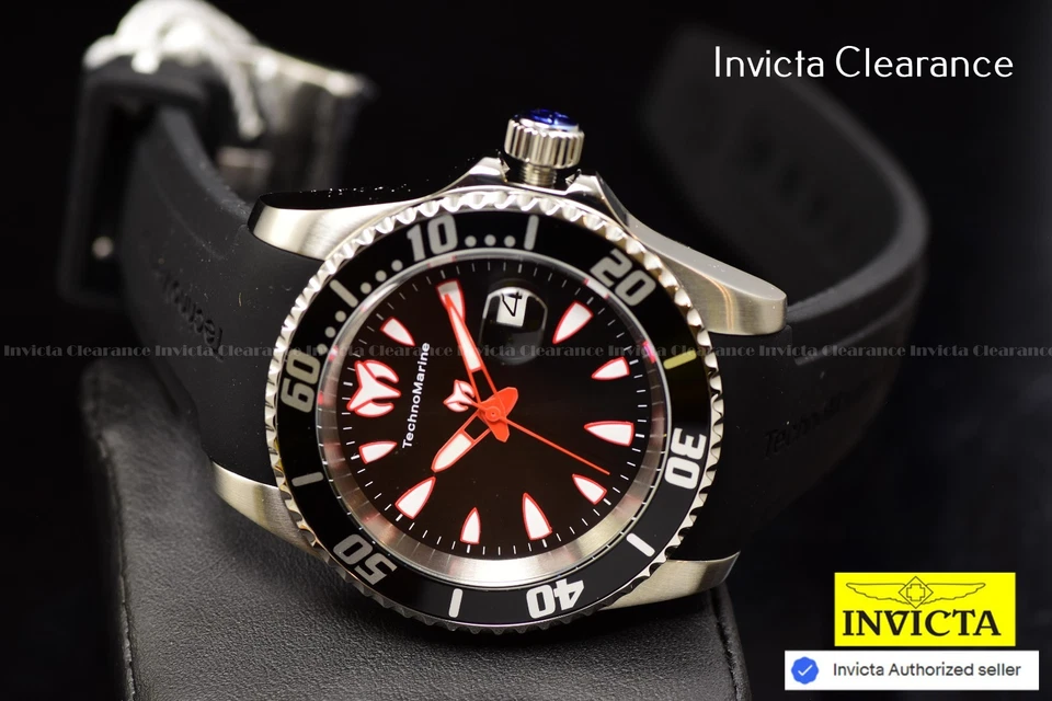 TechnoMarine Men's Manta Sea 42mm Black Silicone Band Quartz Watch TM-220113 - Image 3 of 4