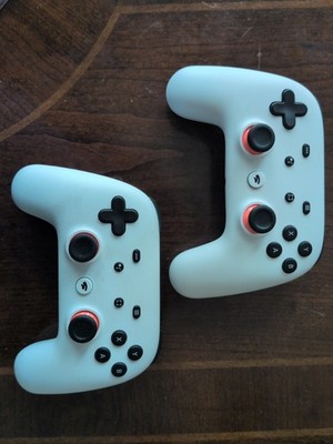 2x Google Stadia Premiere Edition Model H2B Bluetooth Wireless Controller White