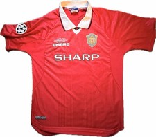 Vintage 1999 Umbro Manchester United Yorke #19 champions league the final kit