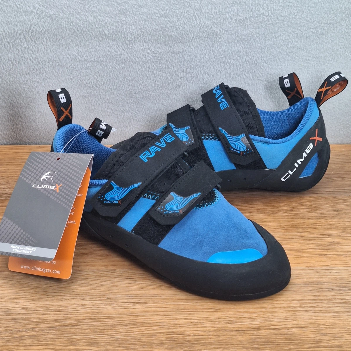 Climb X Rave Strap Climbing Shoes Blue EU 38 Men 6 Women 7 EU 38 NWT Rock Amazon.com | CLIMBX Rave Strap Climbing Shoe-11-Gray Grey  main image 2