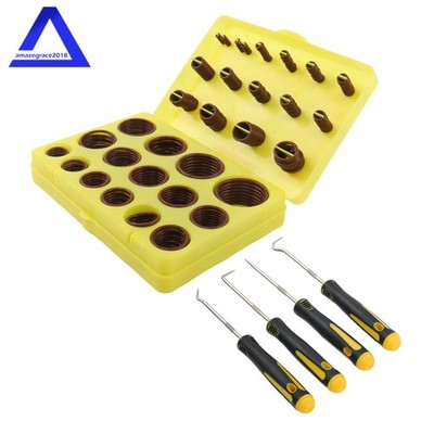 386PCS 30Sizes Metric O-Ring Assortment Kit for Various Chemicals,Cylinder