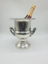 Sekt- Champagner - Weinkühler Eiskübel Fa. Leonard USA versilbert Vintage DESIGN