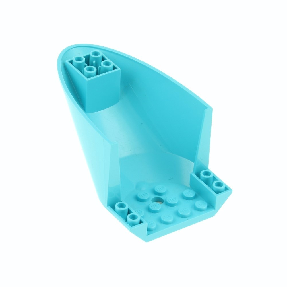 1X Lego Airplane Fuselage Tail 6X10X4 Light Azure Blue Curved Base 6109916 87616