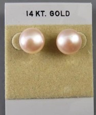 wholesale AAA akoya 9-10mm pink pearl earring...