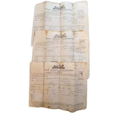 1872- 3 × Telegraf pocztowy- Stemplowany Hereford- Pulling & Co.