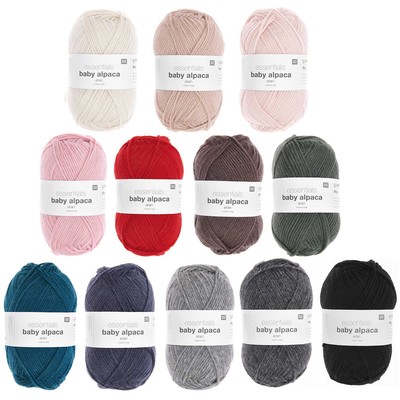 50g Rico Essentials Baby Alpaca & Merino aran zum Stricken Häkeln GP 199,80 /1kg