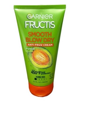 Garnier Fructis Style Smooth Blow Dry Anti-Frizz Cream 5.1 Fl Oz New
