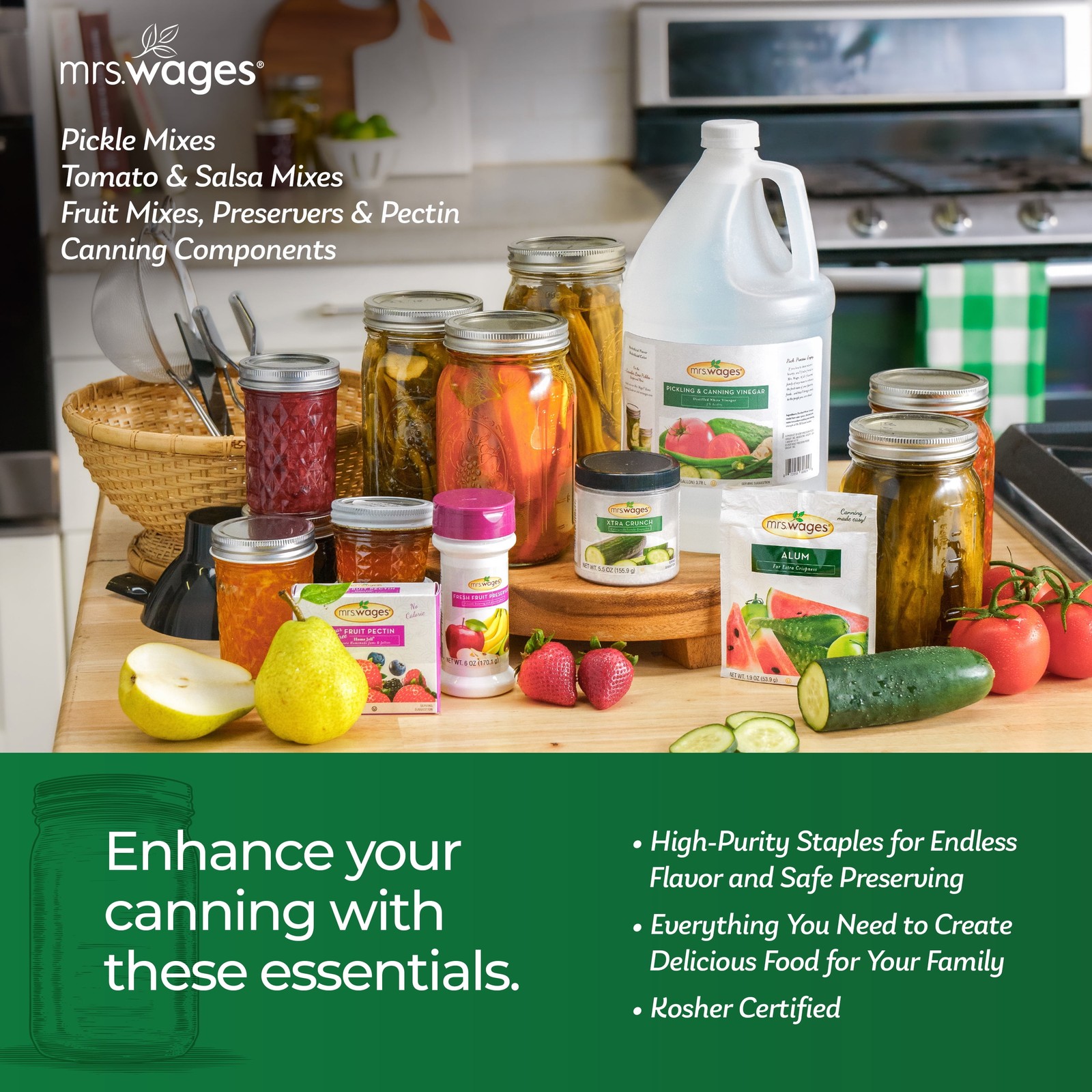 Mrs. Wages Citric Acid 12 oz Canister, Salsa and Jam