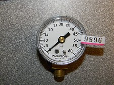 Ashcroft 15W1005H 01L 0-60 PSI Pressure Gauge 1/8" NPT Bottom Connect New