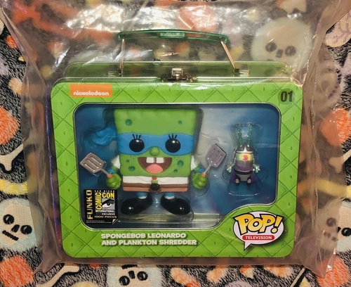 FUNKO POP SPONGEBOB LEONARDO PLANKTON Ninja Turtles SHREDDER 2014 SDCC Lim 1000