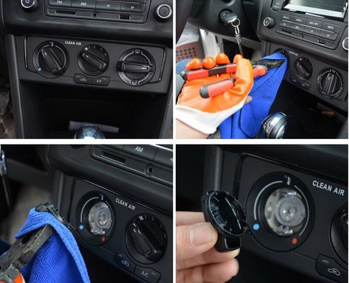 3pcs Air Conditioning Knob Heat Control Button Knob FITS FOR 2004-2016 MAZDA 6 - Foto 4 di 5