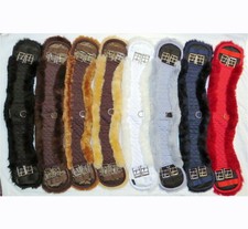 FSS Merino Sheepskin Dressage Girth Curve Crescent Short Close Contact Monoflap