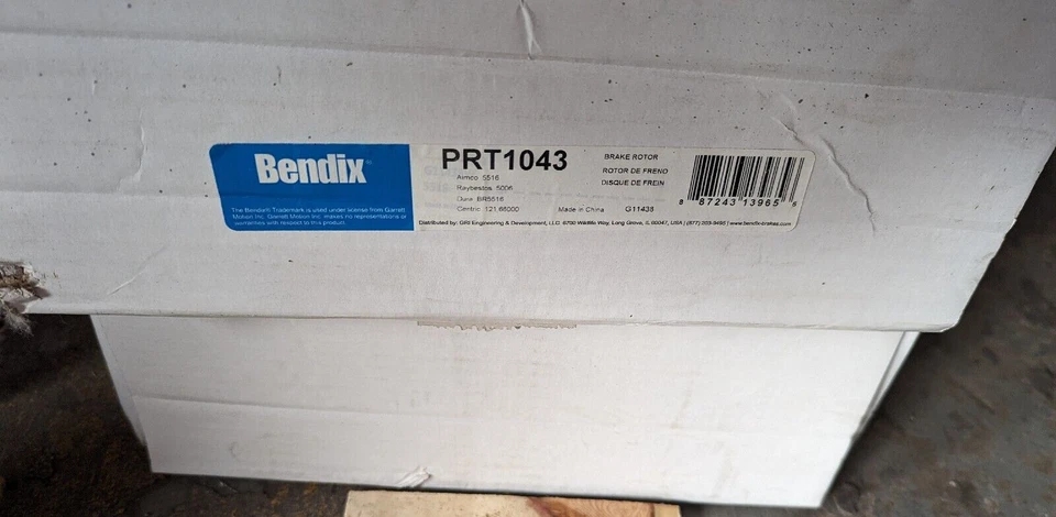 BENDIX ROTOR DE FREIO A DISCO DIANTEIRO E CONJUNTO DE CUBO 71 PONTIAC CATALINA E MAIS PRT1043 - Imagem 4 de 4