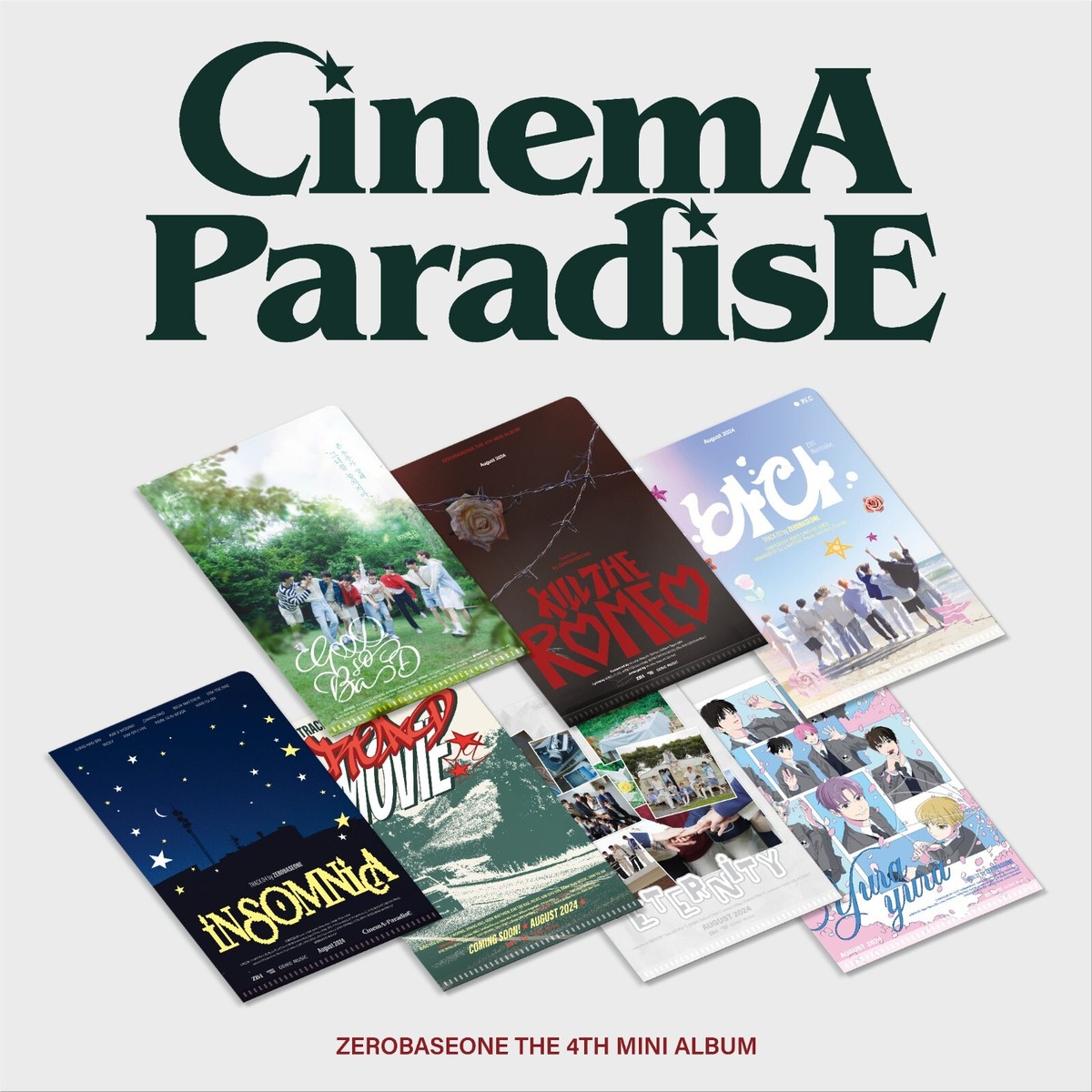 ZEROBASEONE CINEMA PARADISE ZEROSE 7枚未開封 ZEROBASEONE CINEMA PARADISE 4th Mini Album ZEROSE 7 Ver Set