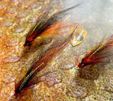 3 V Fly Signature Gold Willie Gunn Size 6 Gold Double Salmon Flies