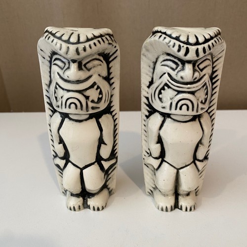 Vintage Tiki Totem Salz & Pfefferstreuer 5" MCM Luau Jamar Mallory Keramik