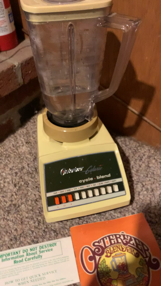 vintage osterizer blender Oster galaxie 1970s 10 speed Works w