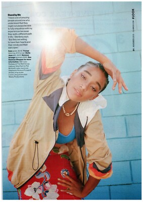 Amanda Stenberg Pinup Kule Jacket Triangl Bikini Top magazine CLIPPING photo